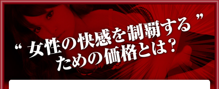 女性の快感を制覇するための価格とは？